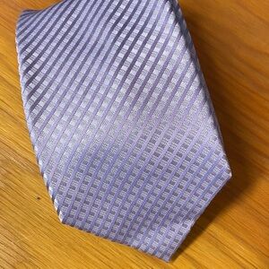 Sean John silk tie lavender geometric print business professional formal